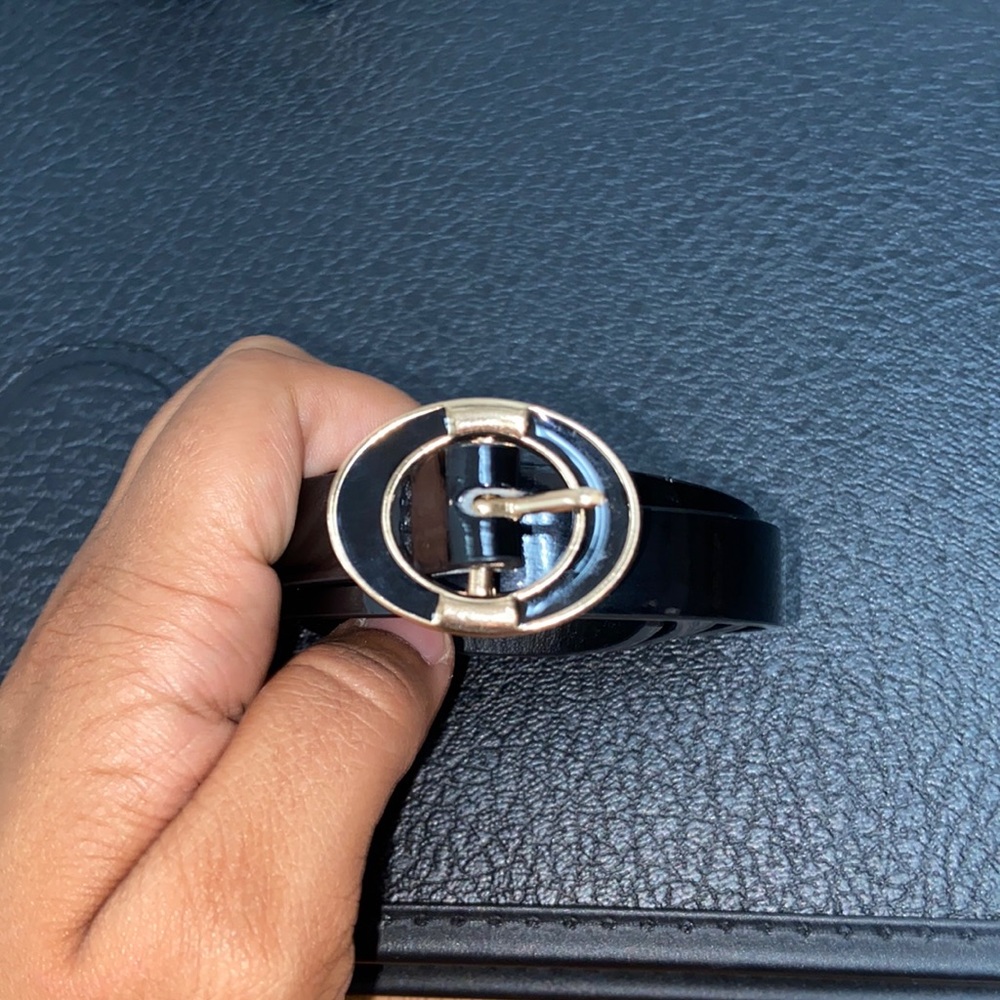 Black dress belt